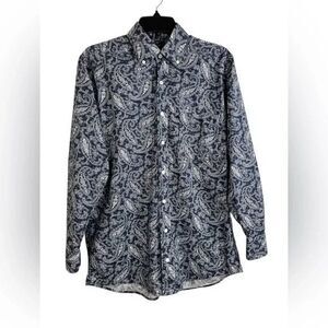 Panhandle Tuf Cooper Performance Men's Small Paisley Western Button Up Shirt